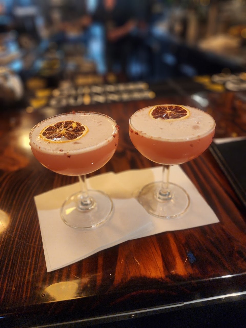 Food and drink menu for a bar and restaurant.